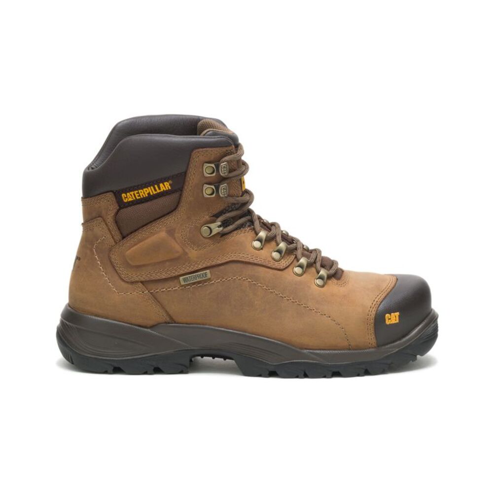 Caterpillar Mens Diagnostic HI Steel Toe Brown Boots (NWT)